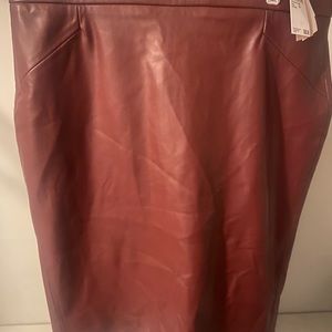 Faux leather skirt